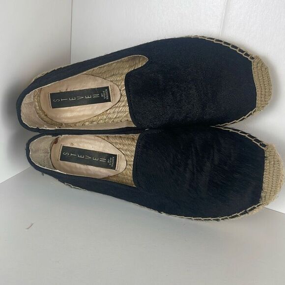 Steve Madden Lanii Hair Calf Espadrille Loafers 7 - Picture 5 of 12